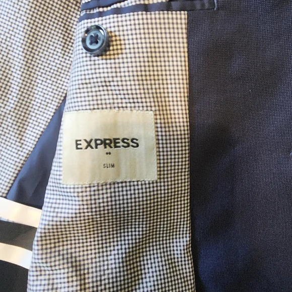 Express Men's‎ Navy Blazer - Picture 3 of 5